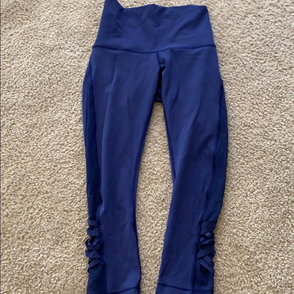 LULU LEMON blue leggings